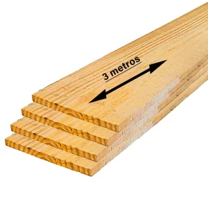 Tábua de Pinus Bruta 30x2,0cm - Peça com 3 metros