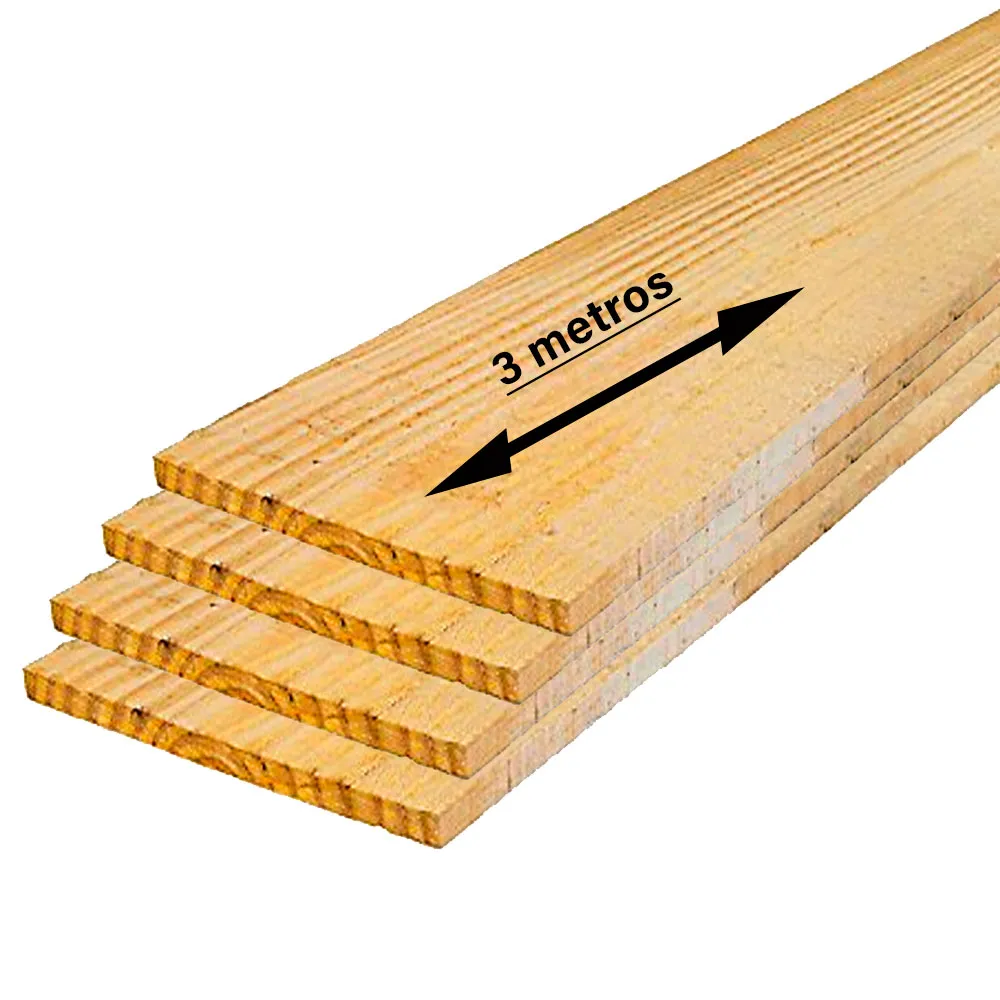 Tábua de Pinus Bruta 30x2,0cm - Peça com 3 metros